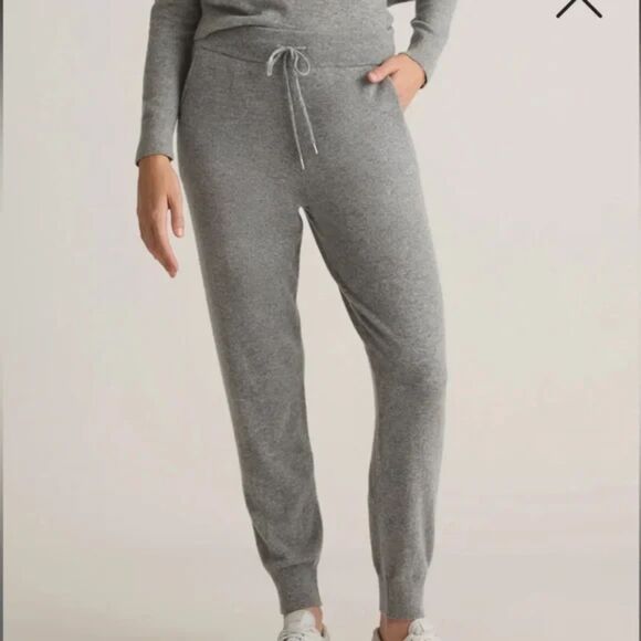 NWOT Quince Mongolian Cashmere 2.0 Sweatpants, Heather Grey, Size XS